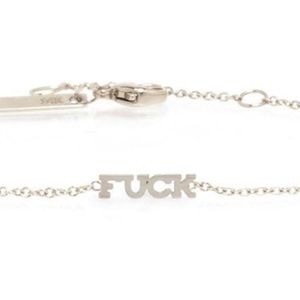 Zoe Chico 14K white gold fuck bracelet